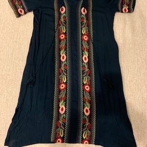 Embroidered flower dress